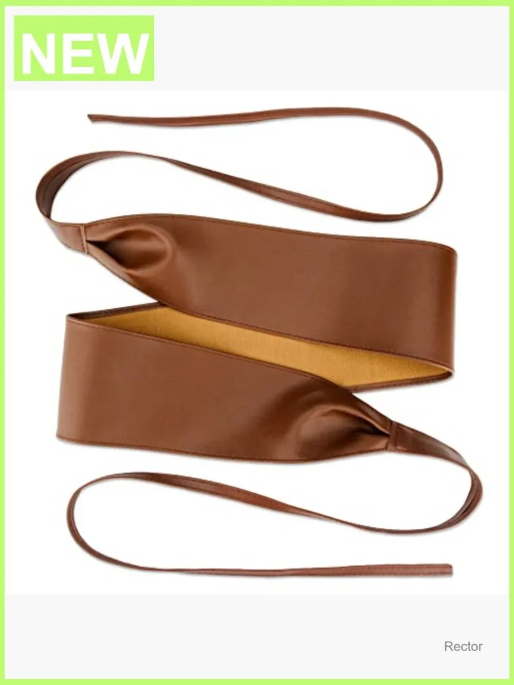 Wide Obi Belt Faux Leather Corset Lace Up Wrap Style Sash Waist Cincher - Picture 4 of 6
